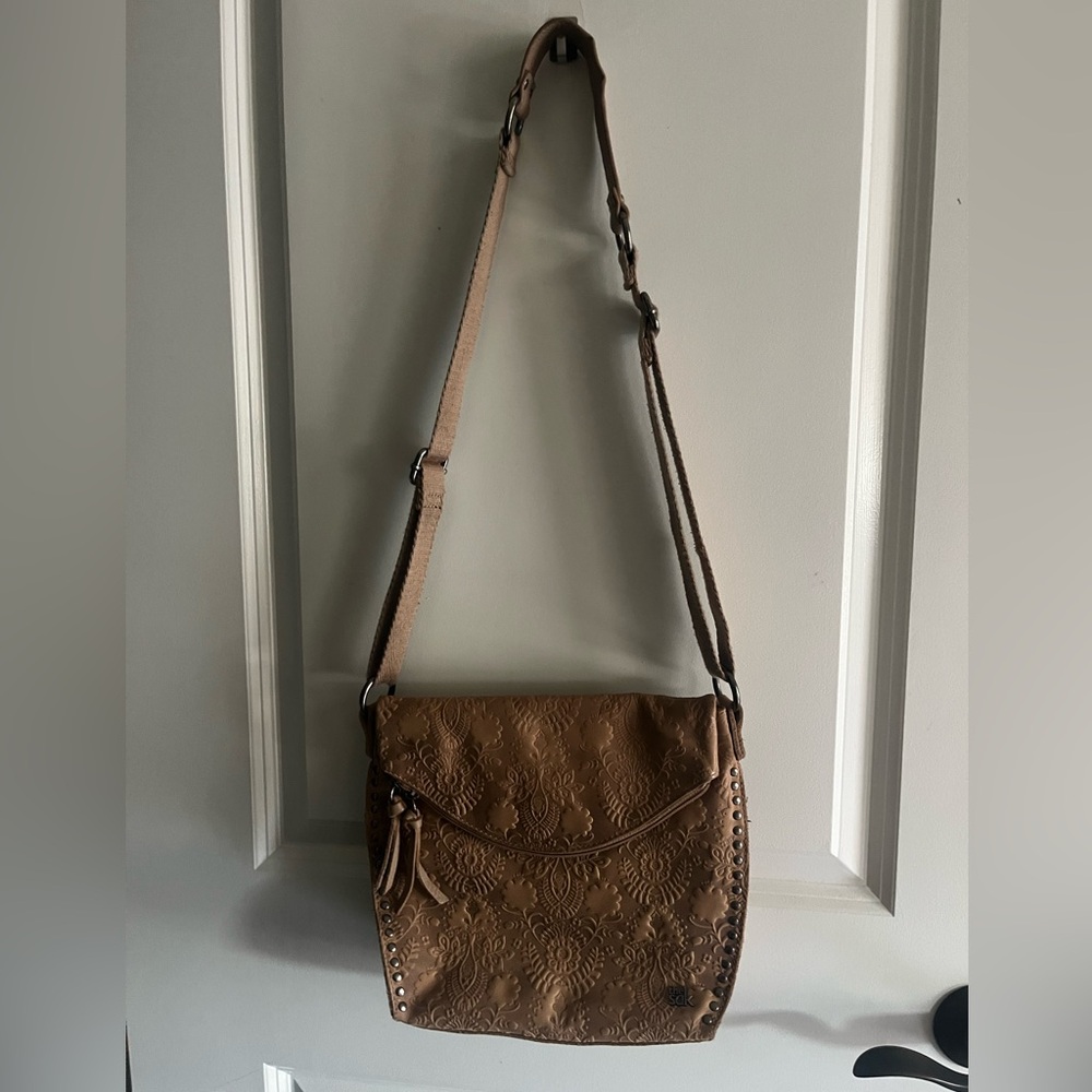 The Sak satchel bag with designs